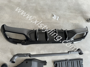Kit carrosserie pour <span class=keywords><strong>Mercedes</strong></span> Benz W206 21 + Grille avant C63 Diffuseur arrière avec tuyaux d'échappement noirs - Product Image 5