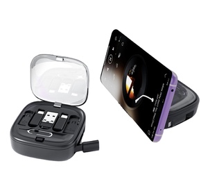สายชาร์จเร็ว 60W ชุดอะแดปเตอร์ชาร์จ USB 6-in-1 พร้อมขาตั้งโทรศัพท์, อะแดปเตอร์ชาร์จอุปกรณ์สำหรับเดินทาง - Product Image 1