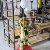 Grande chicha astronaute en résine, décoration d'intérieur, mobilier de bar, salon, chicha astronaute