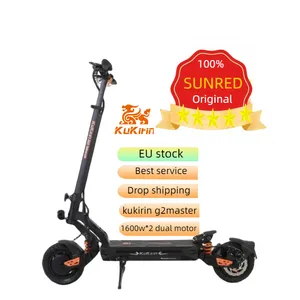 Tráfego da gota lojas de comércio eletrônico serviço de motor duplo Kukirin G2 Master roda gorda scooter elétrica