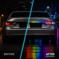 Feux arrière LED RGB de type traversant modifiés JC pour Lexus IS IS250 IS300 IS350 2013-2020, mise à niveau RGB avec design fluide