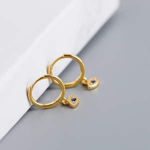 Design classico carino 925 in <span class=keywords><strong>argento</strong></span> Sterling cubico Zirconia pietra Charm ciondolo <span class=keywords><strong>orecchini</strong></span> a goccia per donna - Product Image 5