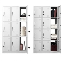 Casier de rangement en acier moderne à 6 portes avec étagères réglables pour l'école, la salle de sport, la maison, le bureau, l'hôpital