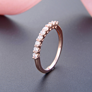 POLIVA Anello Eternity Personalizzato in Argento Sterling Placcato Oro 18K con Zirconi Cubici, Diamanti Brillanti Simulati, Anelli da Donna - Product Image 3