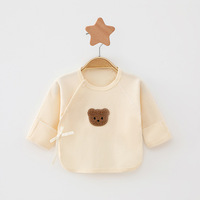 A-Class infantile coton demi-dos chemise conception sans couture pour printemps automne quatre saisons 100% coton matériel nouveau-né moines vêtements