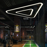 Luminaire suspendu triangulaire LED en aluminium, lampe suspendue, éclairage LED encastré au plafond pour salle de sport, bureau, salle de conférence