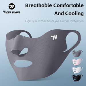 Mascherina per <span class=keywords><strong>protezione</strong></span> solare con raffreddamento estivo ad ovest in seta di ghiaccio 3D copri <span class=keywords><strong>viso</strong></span> da ciclismo all'aperto 4 colori traspirante sottile - Product Image 6