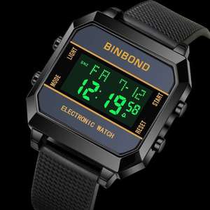 Reloj Binbond D081 081 con Correa de Silicona, Calendario Digital, Deportivo, Luminoso, Resistente al Agua, para Hombre - Product Image 5