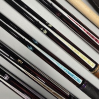 Queue de billard professionnelle SaiDi Future Chess Series Premium avec incrustation réelle, 19 oz, pointe de 11,8 mm, enveloppe en cuir, étui et rallonge