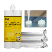 Adhesivo de Poliuretano de Doble Componente para Ventanas y Puertas de Aleación de Aluminio, Color Blanco, para Conexión de Esquinas de Acero Inoxidable