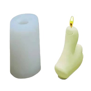Moule en silicone écologique blanc pour bougies et pots avec couvercle et emballage en boîtes, motif Geste de la victoire - Product Image 6