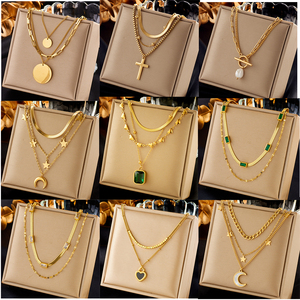Collar con Colgante <span class=keywords><strong>de</strong></span> Dijes Impermeable que no se Desvanece al por Mayor Cadena <span class=keywords><strong>de</strong></span> Acero Inoxidable con Baño <span class=keywords><strong>de</strong></span> <span class=keywords><strong>Oro</strong></span> <span class=keywords><strong>de</strong></span> 18k PVD <span class=keywords><strong>para</strong></span> Joyería <span class=keywords><strong>de</strong></span> <span class=keywords><strong>Mujer</strong></span> - Product Image 2