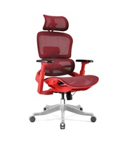 Chaise de bureau exécutive ergonomique de luxe avec dossier réglable haut et bas, accoudoirs 4D ajustables et entièrement en maille, confortable pour la maison