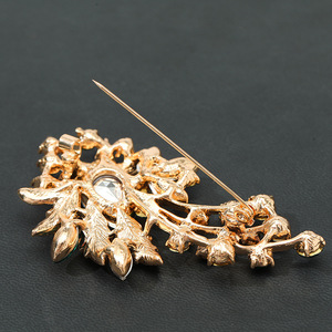 Broche de flor elegante con imitación de cristal, broche para ropa, abrigo, chaqueta, accesorios para cheongsam, personalizado - Product Image 6