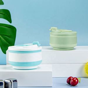 Camping Hiking Drinks Water Silicone Folding Bottle <b>Reusable</b> Collapsible Travel Cup - Product Image 5