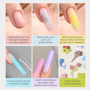 MRNAIL-Candy Color Nail Oil Gel Art Refuerzo Extensión Rápida Leche Vidrio Construcción Fototerapia - Product Image 3