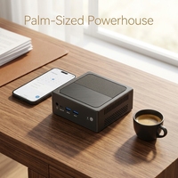 Mini PC con CPU Alder Lake N100, NUC1* DDR4 3200Mhz, SSD M.2 2280, 2*USB 3.0, 2*USB 2.0, WiFi 5, WiFi 6, Windows, Linux, Ventilador Silencioso