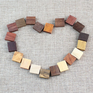ลิง กูซีจี้ไม้ทรงสี่เหลี่ยมไม้จันทน์ไม้พะยูง DIY สร้อยข้อมือลูกปัดสไตล์จีนอุปกรณ์งานฝีมือ DZ011 - Product Image 3