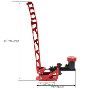 Frein à main hydraulique Auso-Racing en alliage d'aluminium rouge, noir, argent pour la mise à niveau des voitures de drift et de course - Product Image 4
