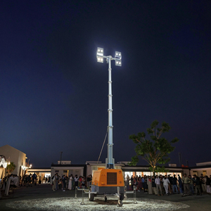 5m 7m 9M IP65 năng lượng mặt trời AC tháp chiếu sáng Hướng dẫn sử dụng điện thủy lực nâng Máy phát điện diesel di động LED ánh sáng ngoài trời tháp di động - Product Image 1