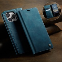Étui portefeuille magnétique en cuir avec support pour iPhone 16 Pro Max, personnalisable, motif magnétique festif, coque de protection pour téléphone portable