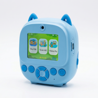 Cámara Infantil de Moda, Cámara de Video HD Azul con IA, Impresora Térmica sin Tinta, Impresión Instantánea con un Clic