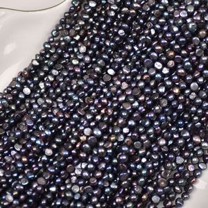 Perles en vrac de 5-6 mm, perles baroques, <span class=keywords><strong>malachite</strong></span> verte, perles noires, perles d'eau douce naturelles - Product Image 5