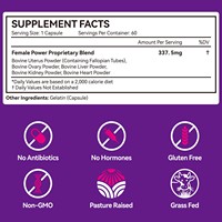 OneBotanical – Complément d'organes de bœuf pour femmes, 100 % nourri à l'herbe, superaliment optimisé pour les femmes, en capsules en poudre pour un regain d'énergie