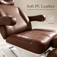 Fauteuil de podologie électrique de luxe à 2 moteurs, mobilier de salon pour examen médical et traitement