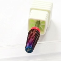Forets coniques de grande taille (7,0 mm) de couleur violette pour ongles en acrylique, têtes lisses