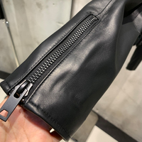 Veste en cuir véritable classique noire slim avec ceinture, veste en cuir pour femme, veste en cuir de motard