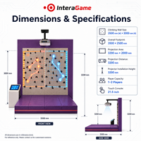 Sistema de Juego de Pared de Escalada Interactiva para Niños en Interiores, Personalizado, Económico, Chino, con Proyección y Sensor de Movimiento