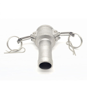Adaptadores Camlock de aluminio sanitario de acero inoxidable Tipo C Acoplador de leva y ranura X Manguera Barb - Product Image 2