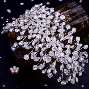 Accessoires de bijoux de cheveux de <span class=keywords><strong>mariage</strong></span> bandeaux en strass pour mariée <span class=keywords><strong>mariage</strong></span> couronne reine diadème couvre-chef de mariée - Product Image 6