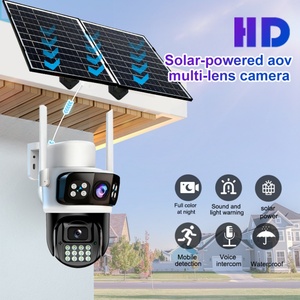 10800mah 7.5W*2 Solar Panel 8MP AOV Dual Lens <b>Camera</b> Battery 4G Sim Card CCTV Outdoor Network <b>Wireless</b> Monitor <b>Security</b> Cameras - Product Image 5