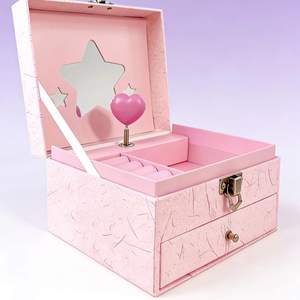 Caja Musical de Papel Cuadrada Giratoria de Color Sólido de Lujo Yiyu, Personalizable, con Manivela, Ecológica, Regalo para Mujeres, Niñas, Bodas, Cumpleaños - Product Image 2