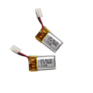סוללה נטענת 451120 3.7 סוללות יונים 70mah li - Product Image 2