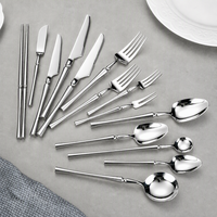 Ensemble de couverts occidentaux en acier inoxydable 304, couteau, fourchette, cuillère, finition miroir, pour la maison, l'hôtel, le restaurant, la restauration, vente en gros