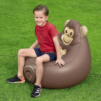 Canapé gonflable en forme de singe pour enfants-PVC épais, pour coins de lecture, salles de jeux, salons, camping, extérieur