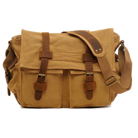 Vente en gros de sacs messagers en cuir véritable pour hommes, sacs messagers en toile, sacs de facteur pour hommes