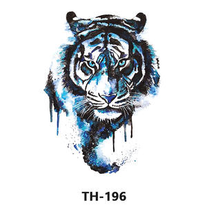 Hermosos dibujos de arte corporal Sexy Tigre <span class=keywords><strong>animales</strong></span> transferencia de agua mangas de brazo pierna pecho temporal tatuaje negro flores para mujeres - Product Image 5