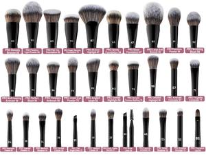 19/32 पीसी काले रंग के मेकअप ब्रश सेट मिश्रण लक्जरी निजी लेबल अनुकूलित लोगो फाउंडेशन नेत्र छाया - Product Image 6