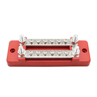 Bloc de bornes à vis QJ 6 pôles 150A à contact en cuivre pour usage automobile et maritime, barre omnibus de batterie rouge/noir pour distribution d'énergie