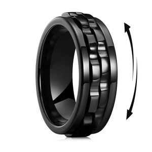 Anillo de Lujo de Acero Inoxidable con Engranajes Giratorios Multicolor, Joyería de Mano con Significado, Anillo Antiestrés, Regalos para Mujeres y Hombres - Product Image 3