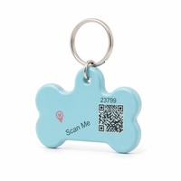 Tag Hewan Peliharaan NFC 213 Kustom dengan Kode QR Variabel, Tag Anjing PVC untuk Manajemen Hewan Peliharaan, Pemasangan Bluetooth WiFi dan Identifikasi