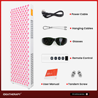 IDEATHERAPY Panneau de luminothérapie LED infrarouge pour le corps entier avec Bluetooth et application, 8/9 ondes, panneau de luminothérapie rouge