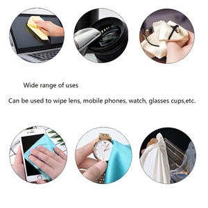 Biểu tượng tùy chỉnh zigzag cạnh kính mắt kính mắt làm sạch vải mềm mại và tái sử dụng sợi nhỏ kính mát làm sạch vải - Product Image 3