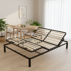 Letto regolabile all'ingrosso della fabbrica letto matrimoniale pieghevole letto <span class=keywords><strong>a</strong></span> <span class=keywords><strong>doghe</strong></span> in legno base <span class=keywords><strong>a</strong></span> gravità Zero telecomando senza fili - Product Image 1