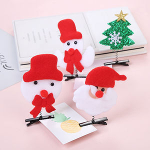 Accesorios para el Cabello con Pinza de Pico de Pato, Diseño Navideño de Muñeco de Nieve y Árbol de Navidad para Niños - Product Image 3