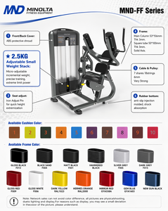 เครื่องออกกำลังกายเหล็กคุณ<span class=keywords><strong>ภาพ</strong></span>สูง MND-FF19 รุ่น FF Series Rotary Torso Pin Loaded Selective Strength Machine - Product Image 2